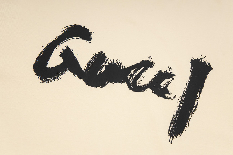 Футболка Gucci Graffitti Logo "Beige" фото № 3