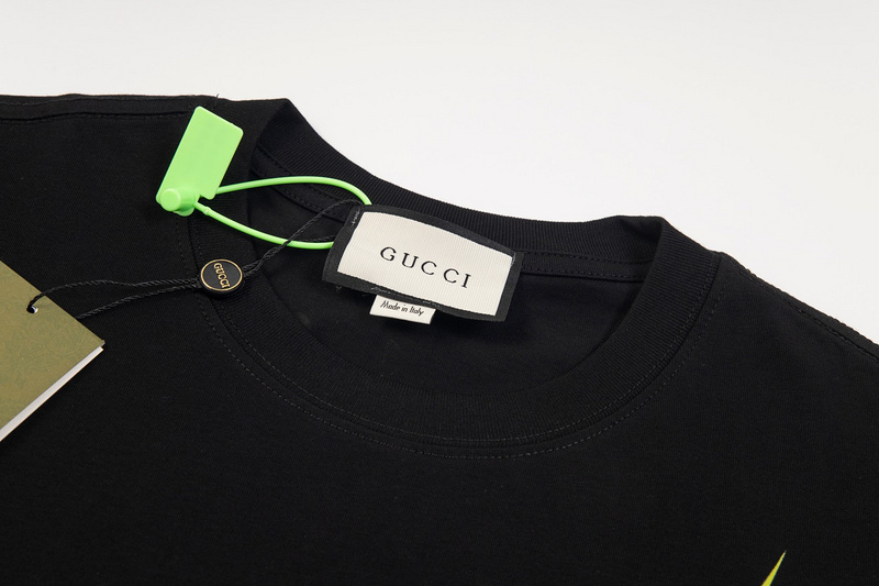 Футболка Gucci Gucci Green Logo "Black" фото № 4