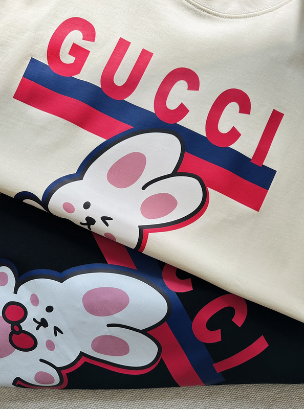 Футболка Gucci Cute Bunny Print "White" фото № 6