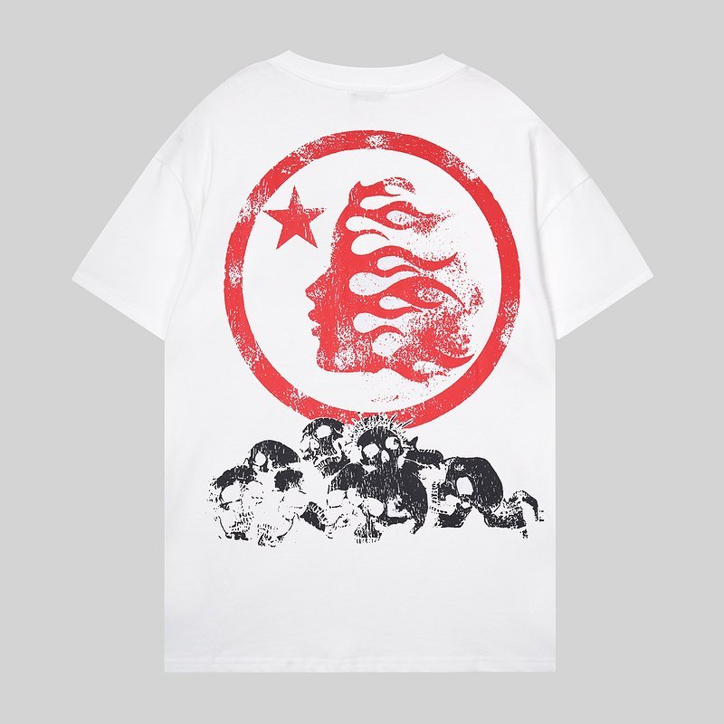 Футболка Hellstar Big Skull Print And Logo "White" фото № 2