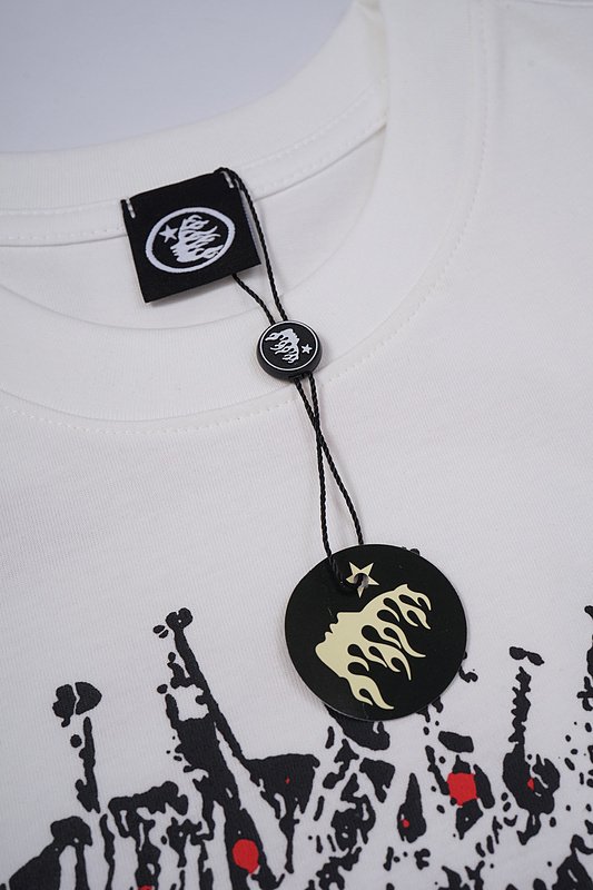 Футболка Hellstar Big Skull Print And Logo "White" фото № 3