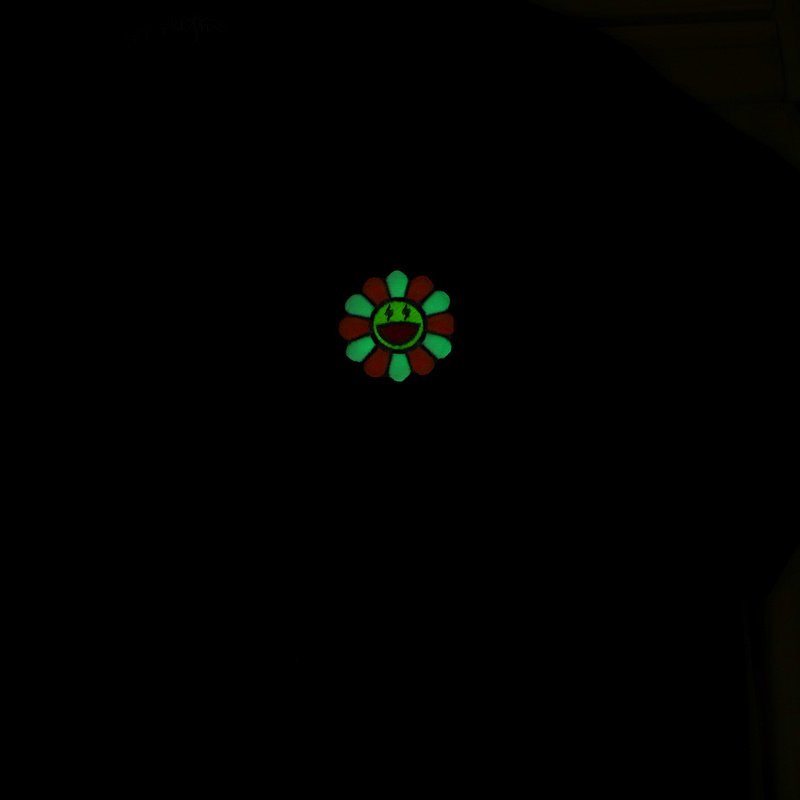 Футболка JBalvin Flower With Red Petals "Black" фото № 7