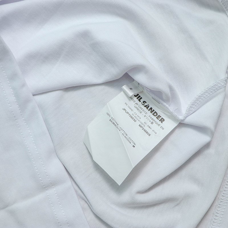 Футболка Jil Sander Wide Front Logo "White" фото № 4