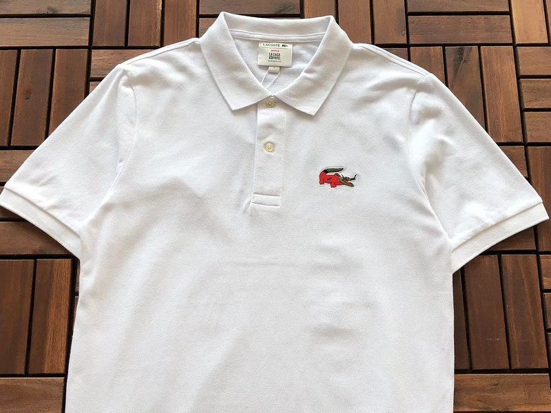 Поло Lacoste Small Crocodile Print - In Overalls "White" фото № 2
