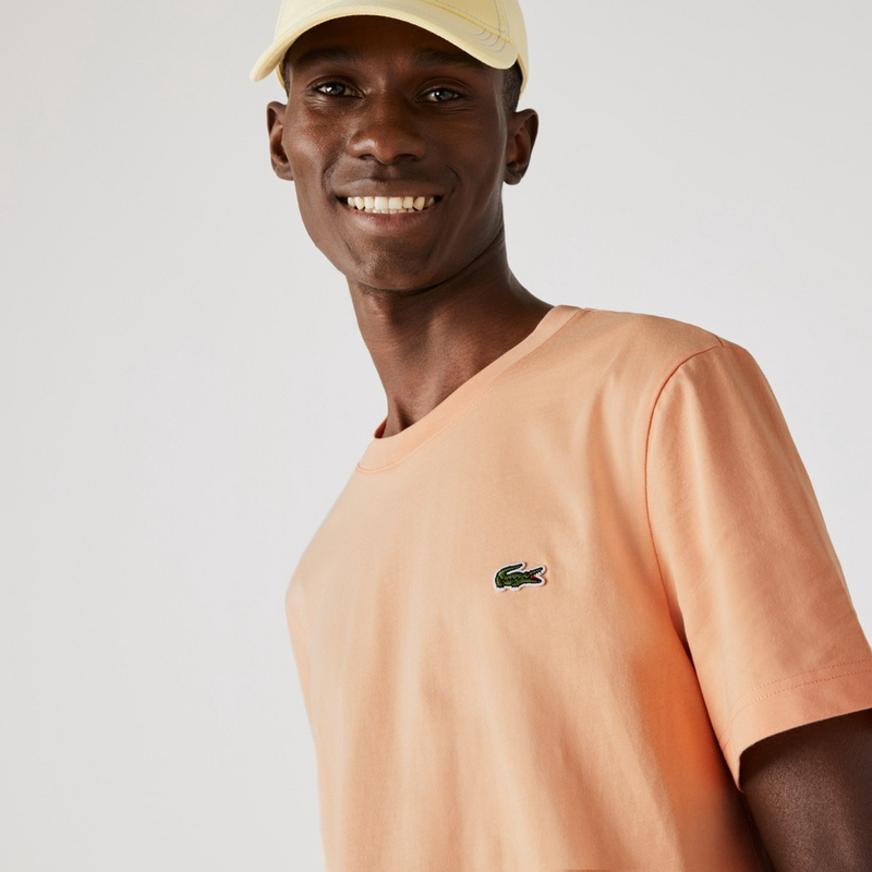 Футболка Lacoste Logos Pattern "Orange" фото № 3