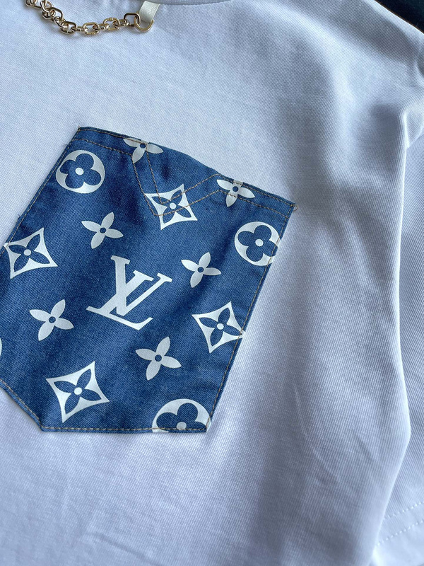 Футболка Loius Vuitton Pocket "White" фото № 4