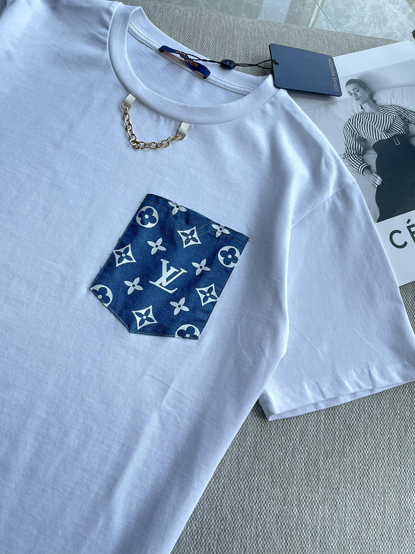 Футболка Loius Vuitton Pocket "White" фото № 3