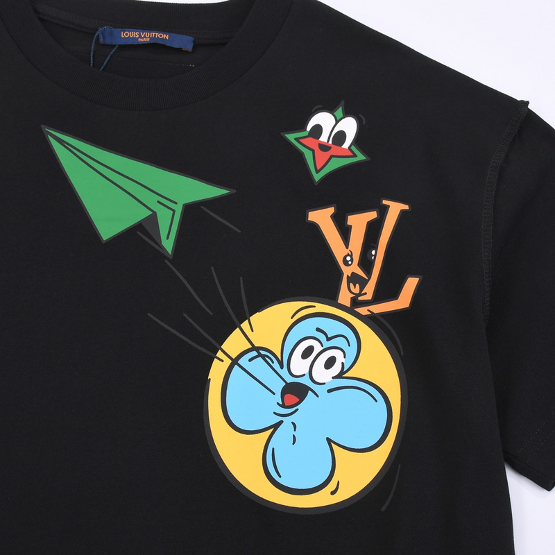 Футболка Louis Vuitton Green Airplane And Logo "Black" фото № 7