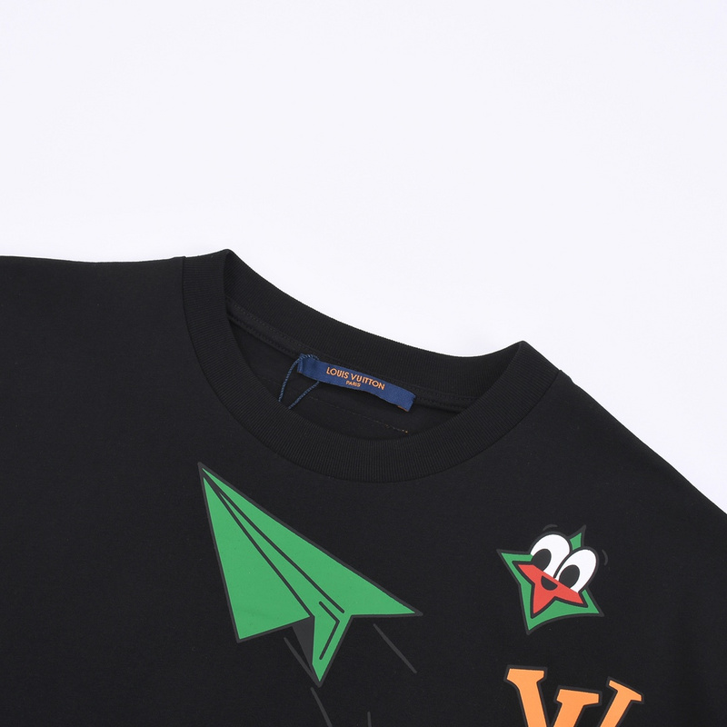 Футболка Louis Vuitton Green Airplane And Logo "Black" фото № 5