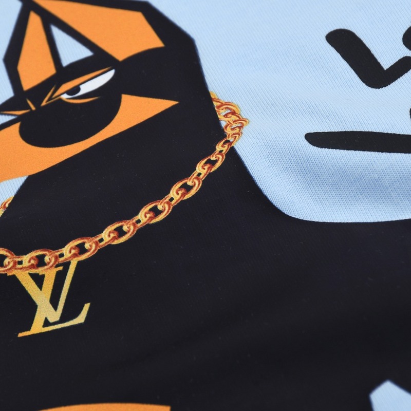 Футболка Louis Vuitton Doberman Drawing "Blue" фото № 6