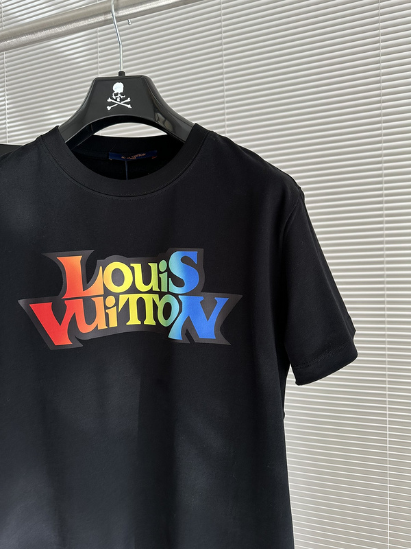 Футболка Louis Vuitton Bright Rainbow Style Logo "Black" фото № 2