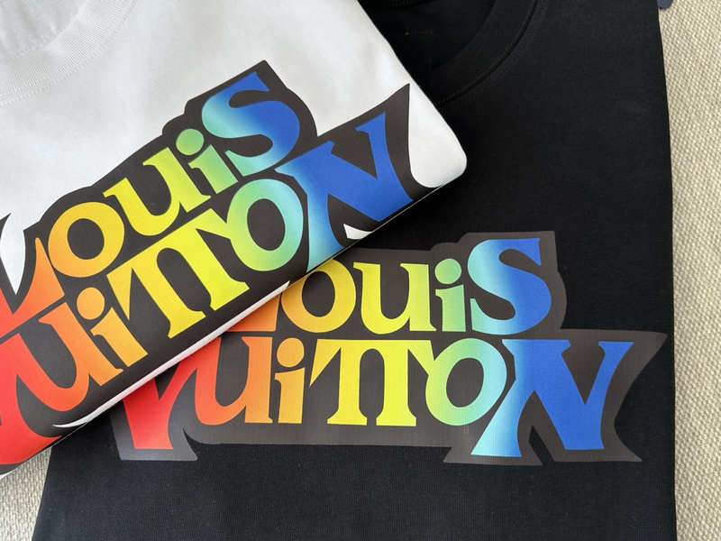 Футболка Louis Vuitton Bright Rainbow Style Logo "Black" фото № 3