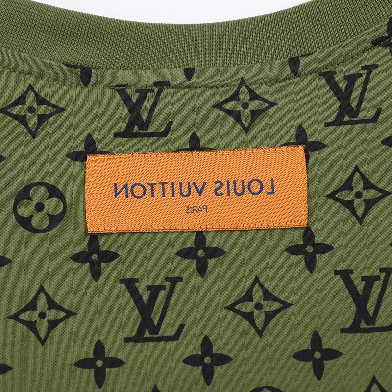 Футболка Louis Vuitton Monogram Fragments "Green" фото № 2