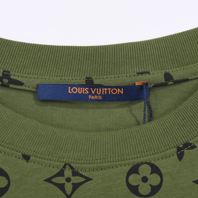 Футболка Louis Vuitton Monogram Fragments "Green" фото № 7