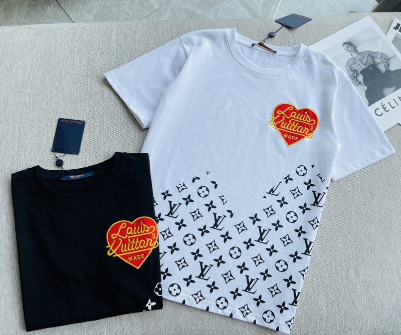 Футболка Louis Vuitton Jacquard Heart "White" фото № 3