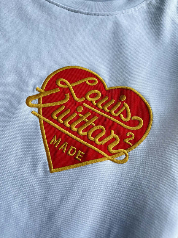 Футболка Louis Vuitton Jacquard Heart "White" фото № 8