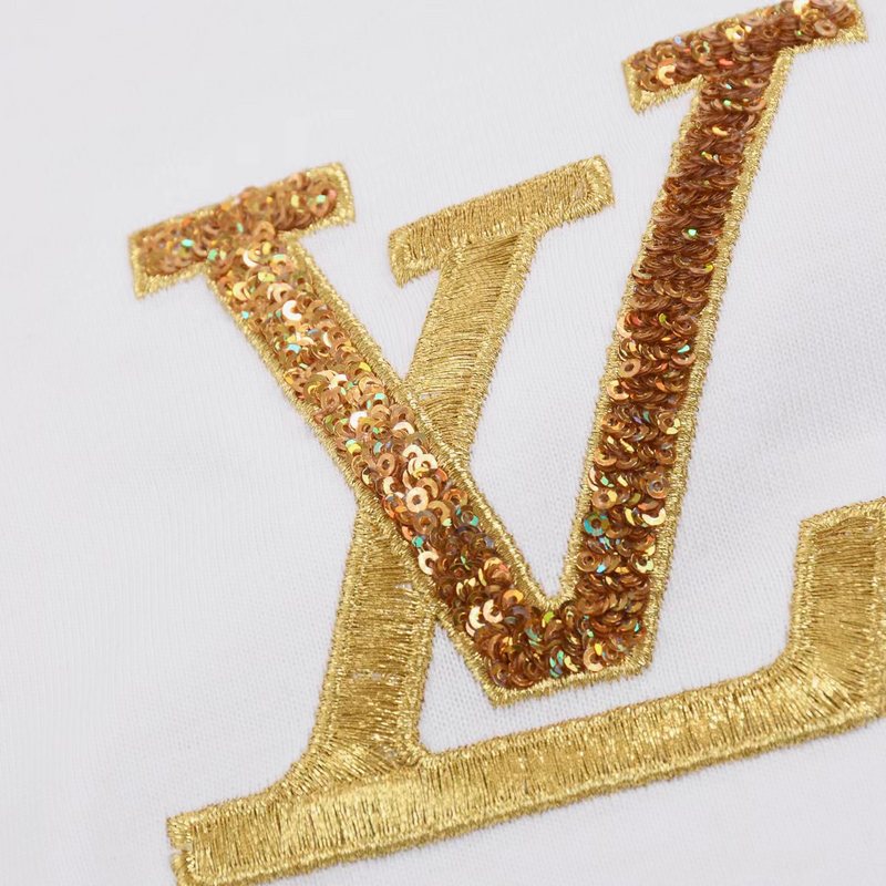 Футболка Louis Vuitton With A Shiny Brand Logo "White" фото № 4