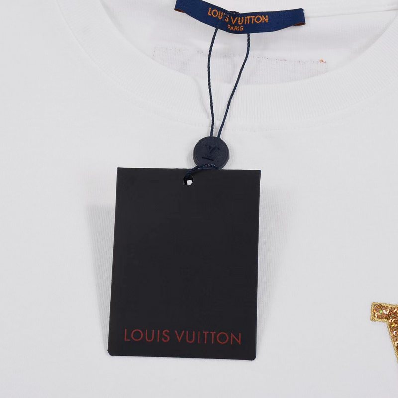 Футболка Louis Vuitton With A Shiny Brand Logo "White" фото № 8