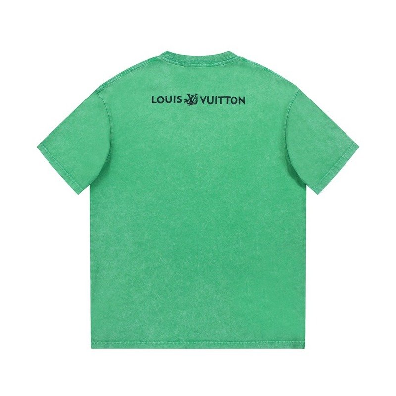 Футболка Louis Vuitton Skeleton And Raven On The Logo "Green" фото № 5
