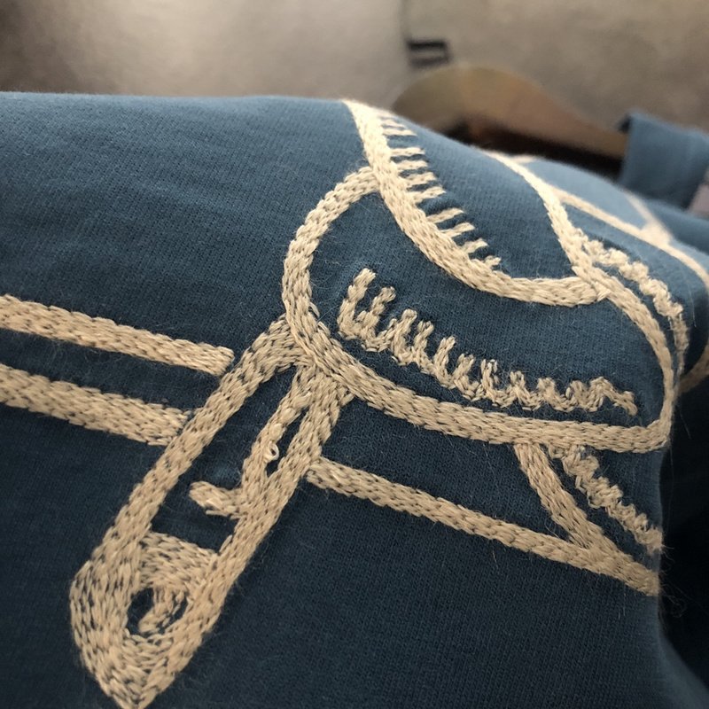 Футболка Louis Vuitton Embroidered Picture And Logo "Blue" фото № 9