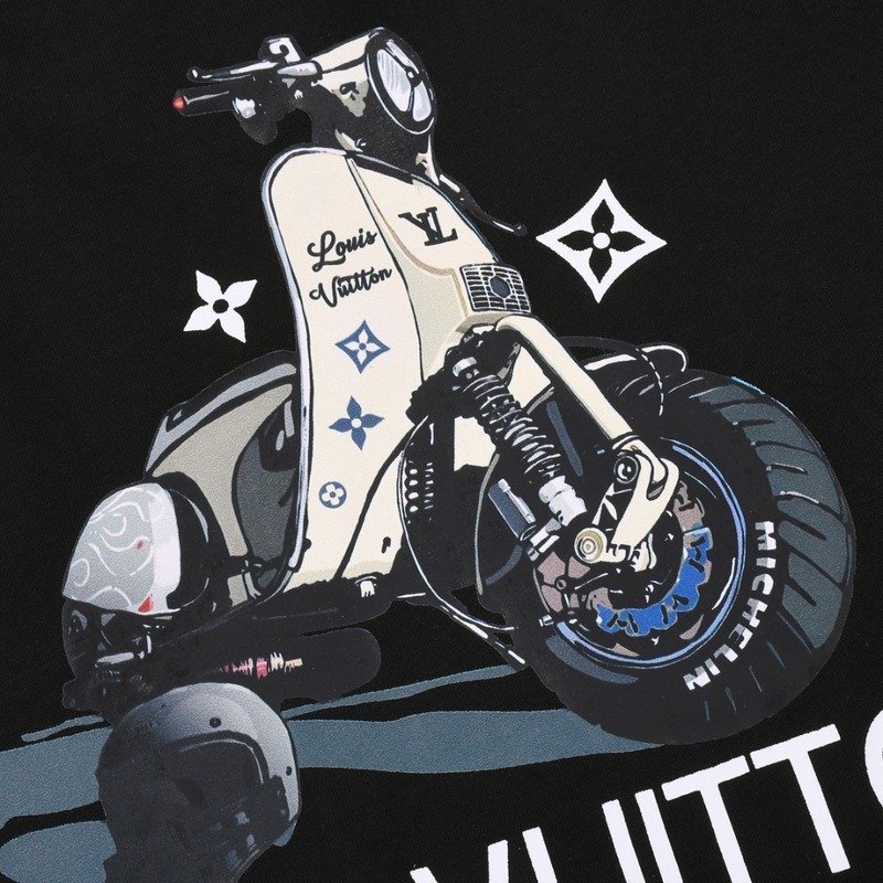 Футболка Louis Vuitton Motorcycle Print "Black" фото № 2