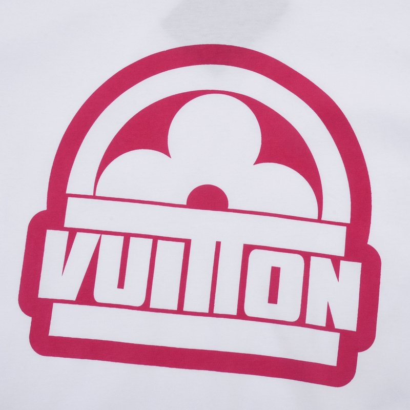 Футболка Louis Vuitton Pink Flower Print "White" фото № 2