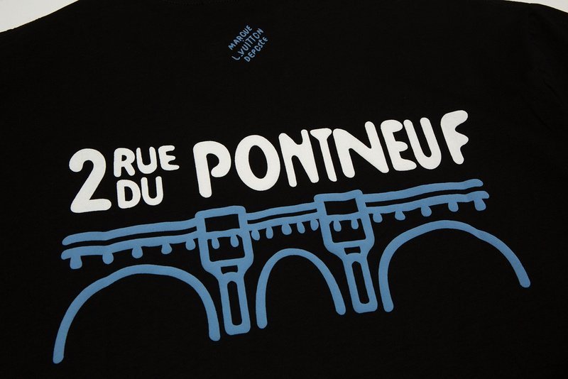 Футболка Louis Vuitton With Emblem Tilted Tower "Black" фото № 6