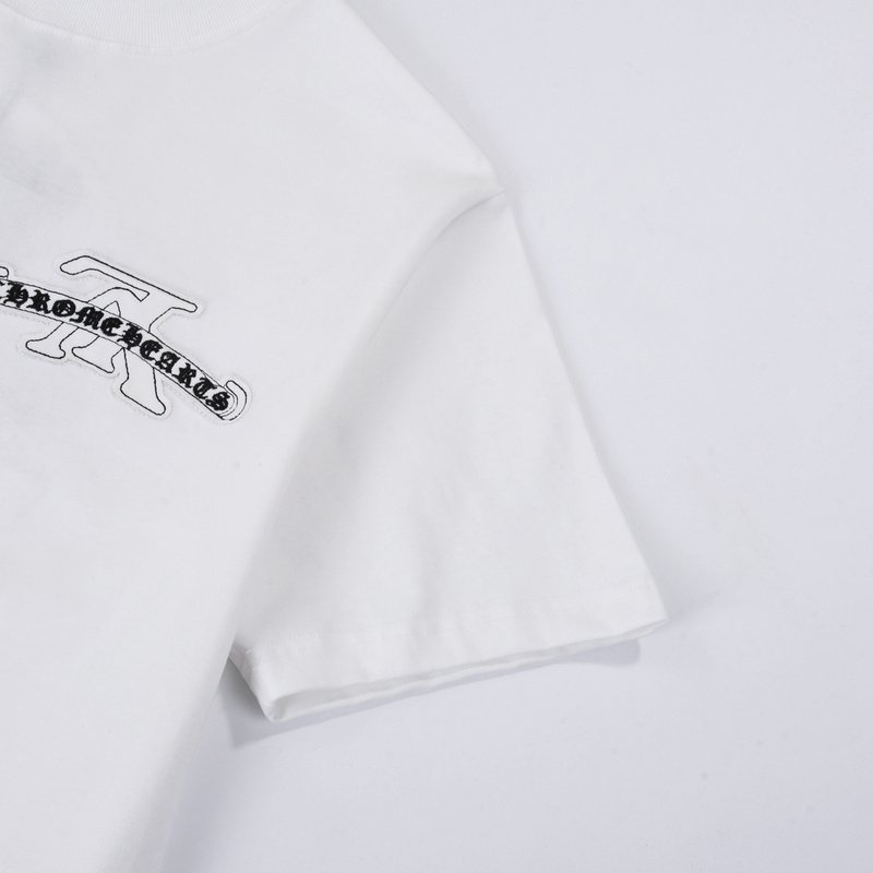 Футболка Louis Vuitton X Chrome Hearts With Two Logos "White" фото № 4