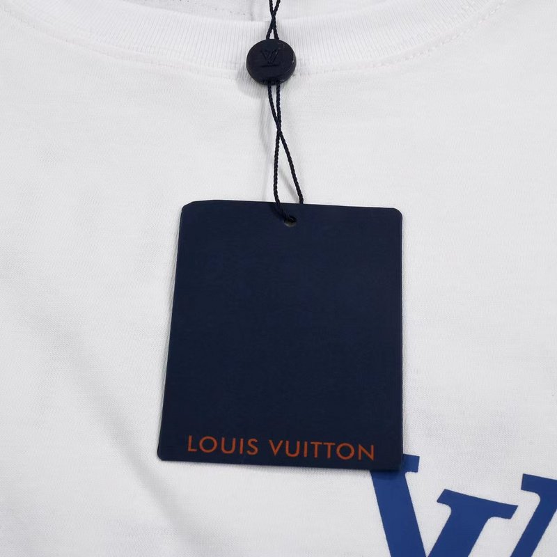 Футболка Louis Vuitton With Blue Print "White" фото № 2
