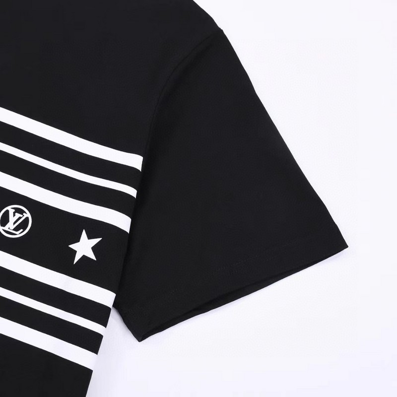 Футболка Louis Vuitton Decorated With Stars And Flowers "Black" фото № 5