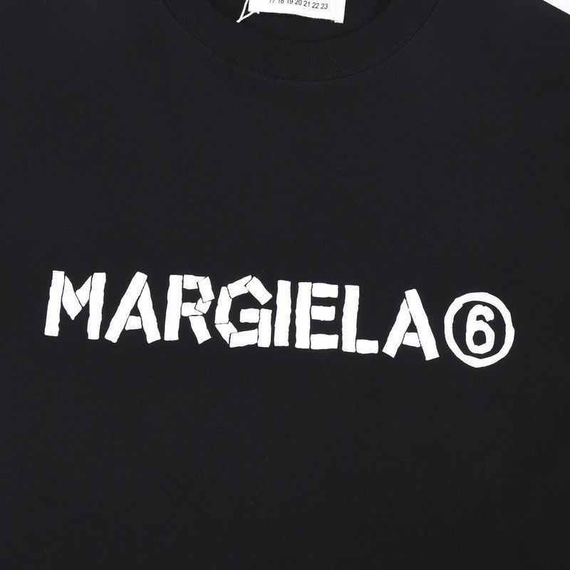 Футболка Margiela Logo Name From Pieces "Black" фото № 5