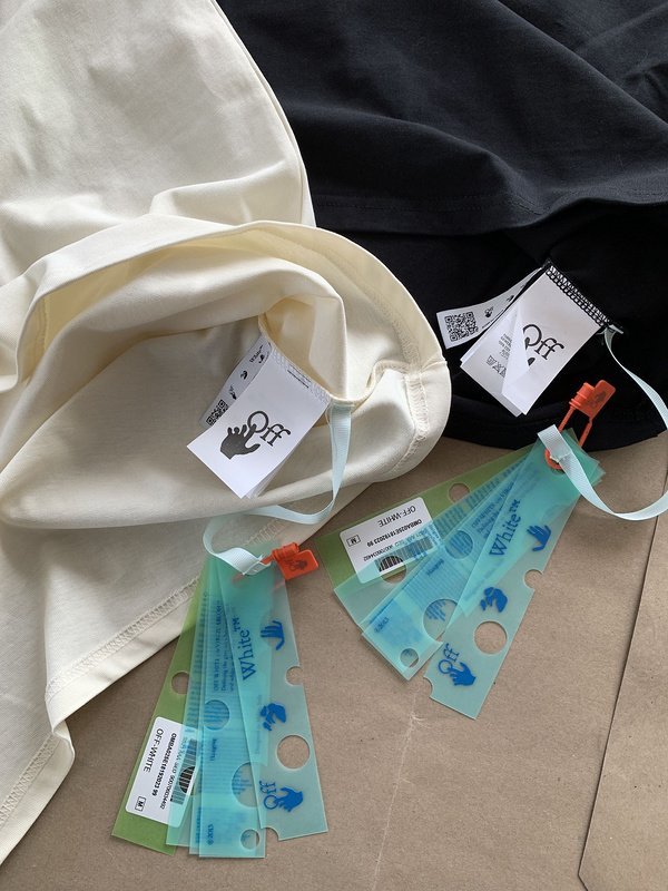 Футболка Off White Plain With Text Logo "White" фото № 2