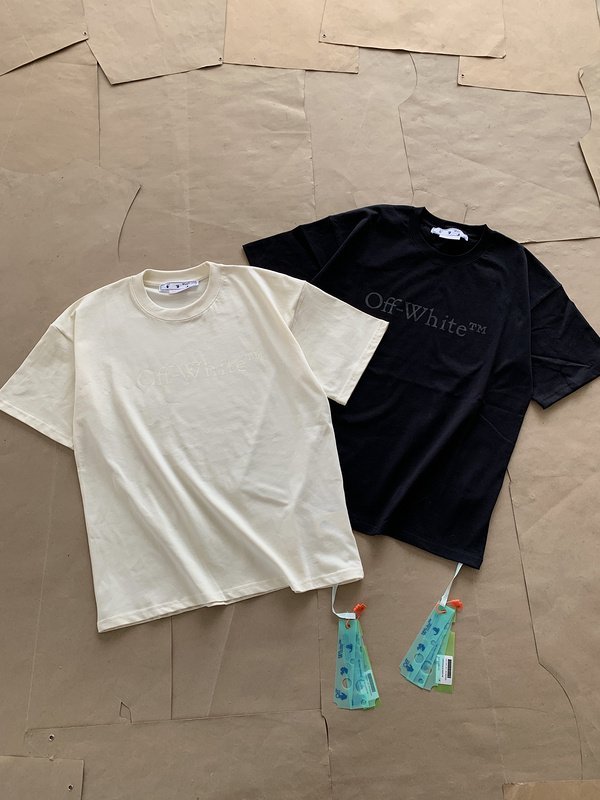 Футболка Off White Plain With Text Logo "White" фото № 5