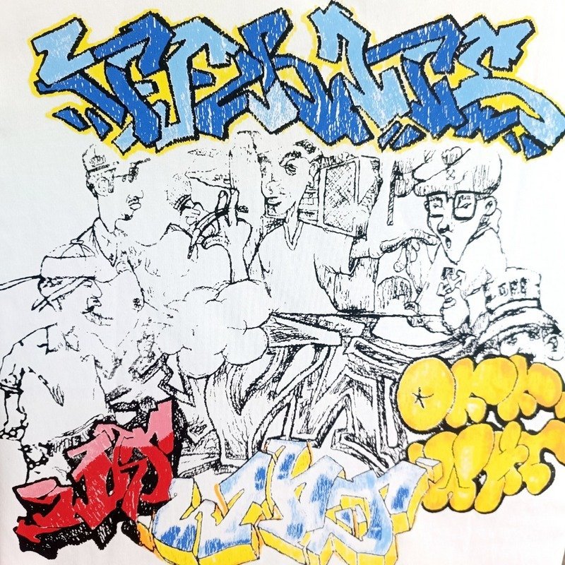 Футболка Off White With Colorful Graffiti Print "White" фото № 3