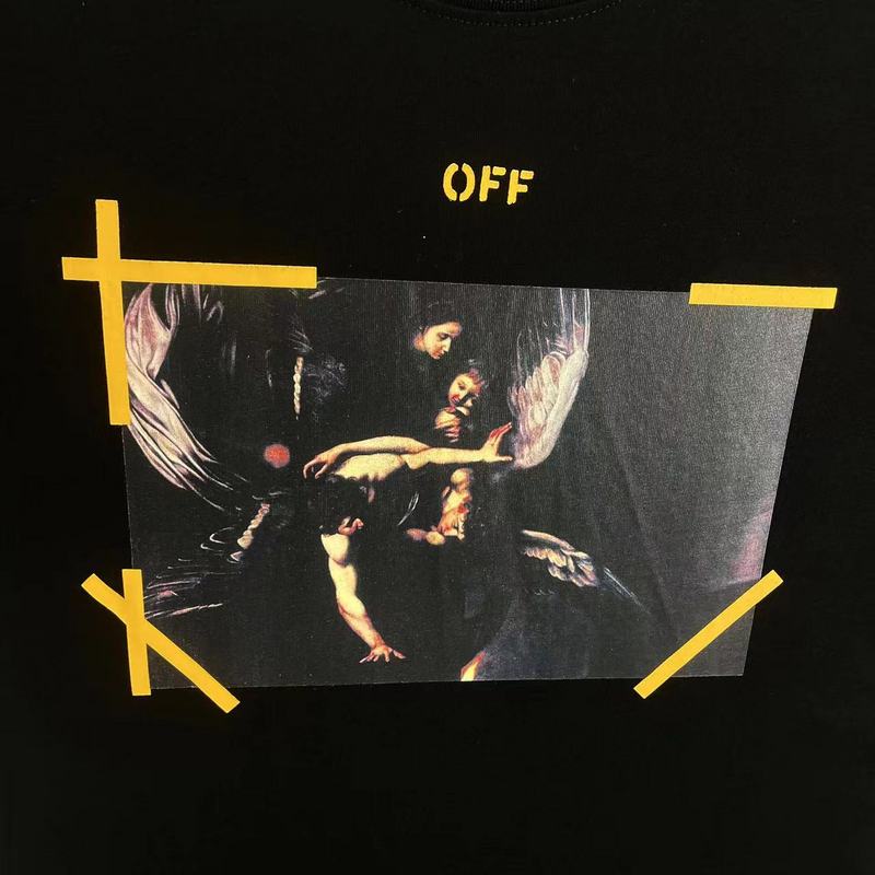 Футболка Off White Yellow Logo "Black" фото № 6