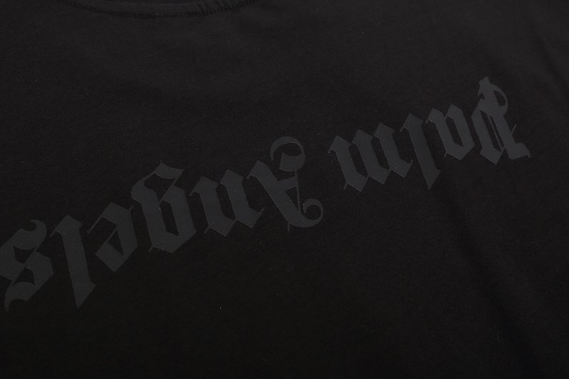Футболка Palm Angels Base With Text Logo "Black" фото № 6