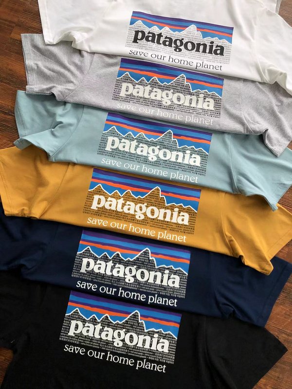 Футболка Patagonia Mountain View And Lettering Save Our Home Planet "Blue" фото № 3