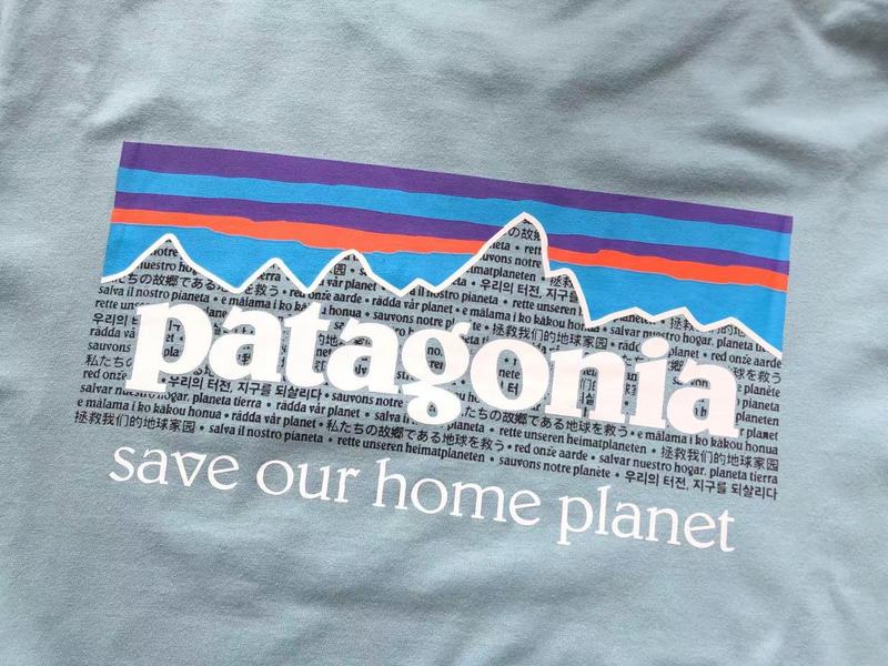 Футболка Patagonia Mountain View And Lettering Save Our Home Planet "Blue" фото № 5