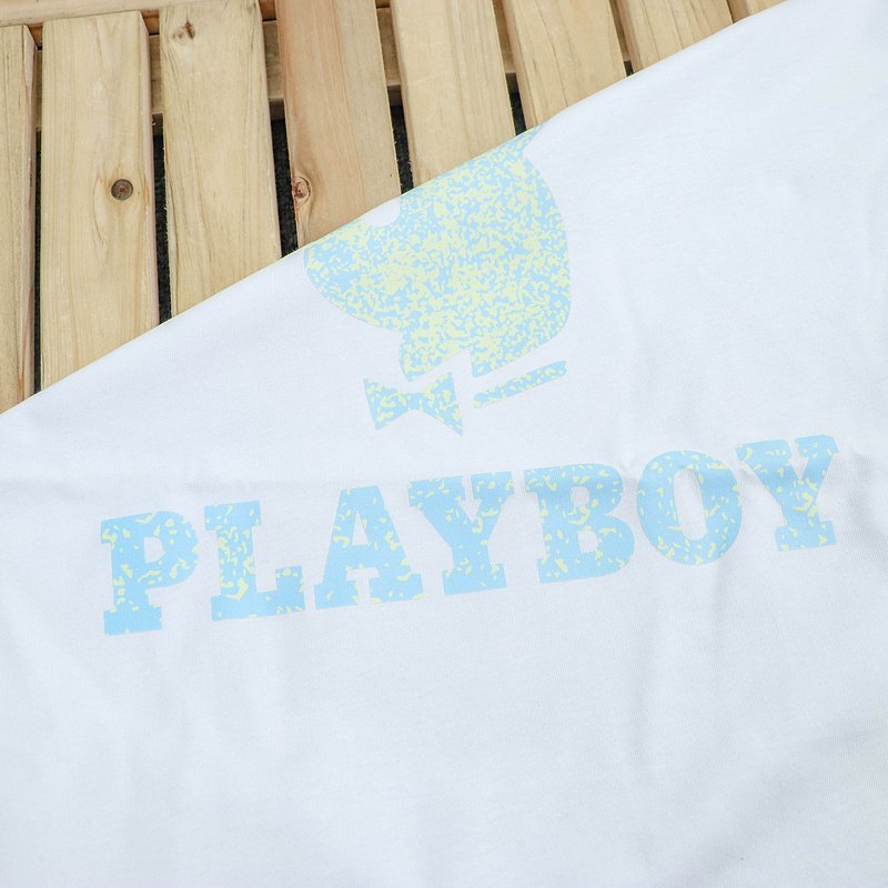 Футболка Playboy Dotted Logo "White" фото № 6