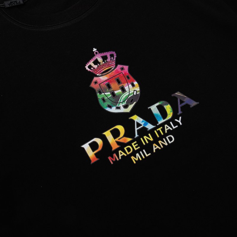 Футболка Prada With The Royal Logo "Black" фото № 6