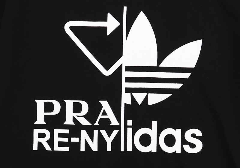 Футболка Prada X Adidas Half Logo "Black" фото № 3