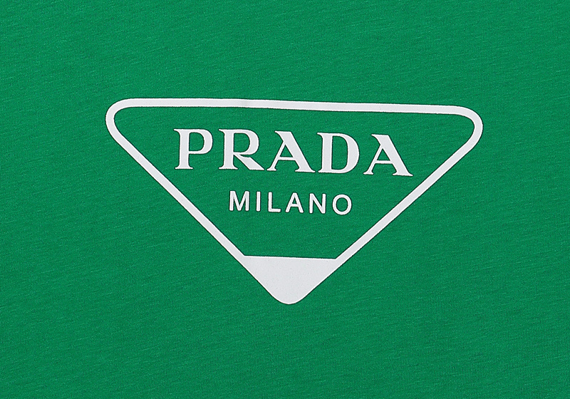 Футболка Prada Small Keychain Logo "Green" фото № 4