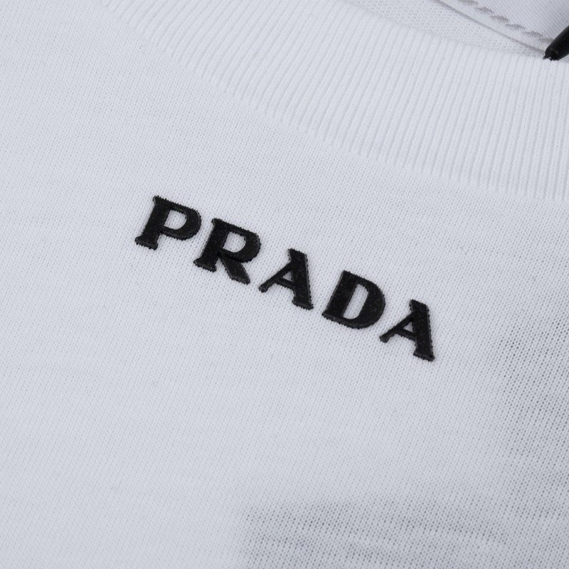 Футболка Prada With Plain Text Logo "White" фото № 3