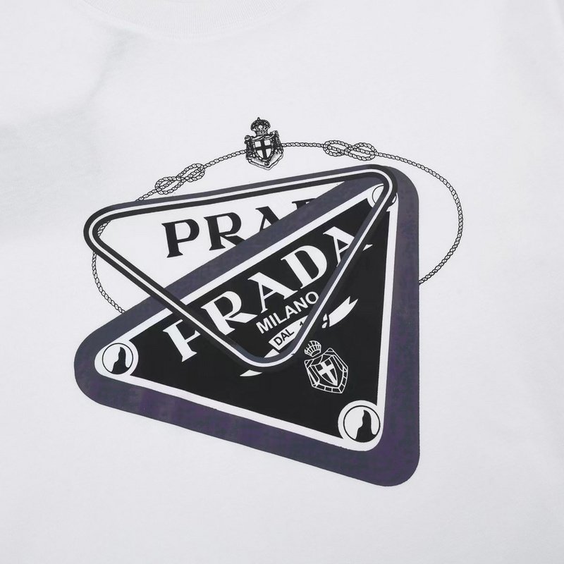 Футболка Prada With Logo Print Milano "White" фото № 2