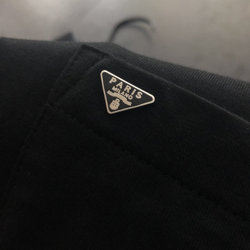 Футболка Prada With Brand Badge On The Pocket "Black" фото № 9
