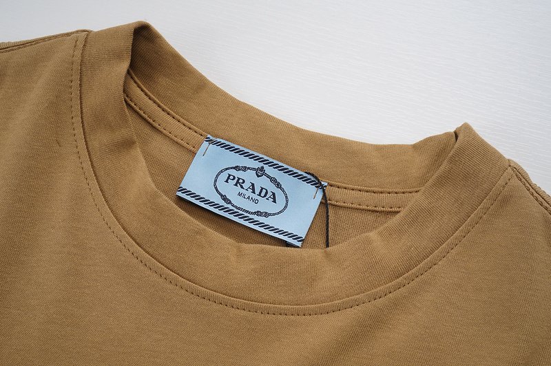 Футболка Prada Print Made Of Hearts "Brown" фото № 5