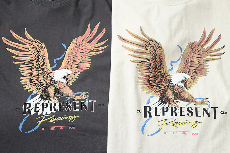 Футболка Represent Flying Eagle Print "Cream" фото № 4