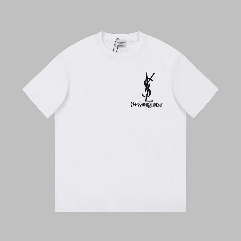 Футболка Saint Laurent With Text Logo "White" фото № 4