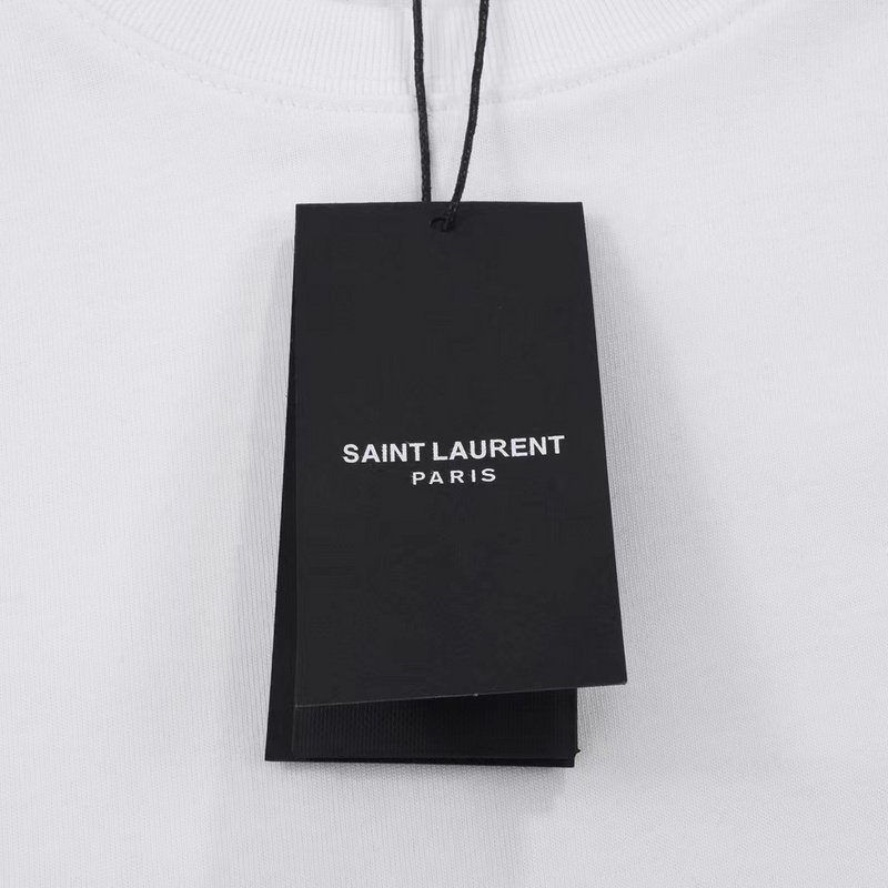 Футболка Saint Laurent With Text Logo "White" фото № 7