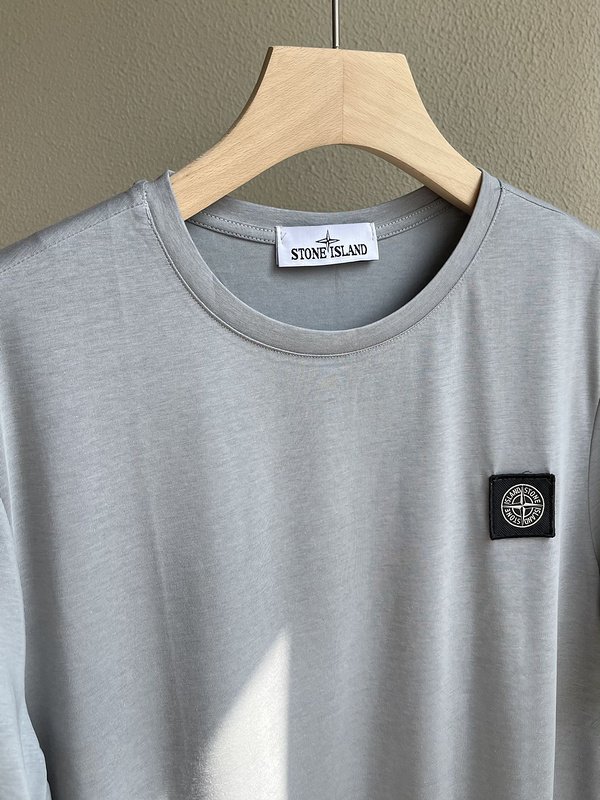 Футболка Stone Island With Black Patch "Gray" фото № 2